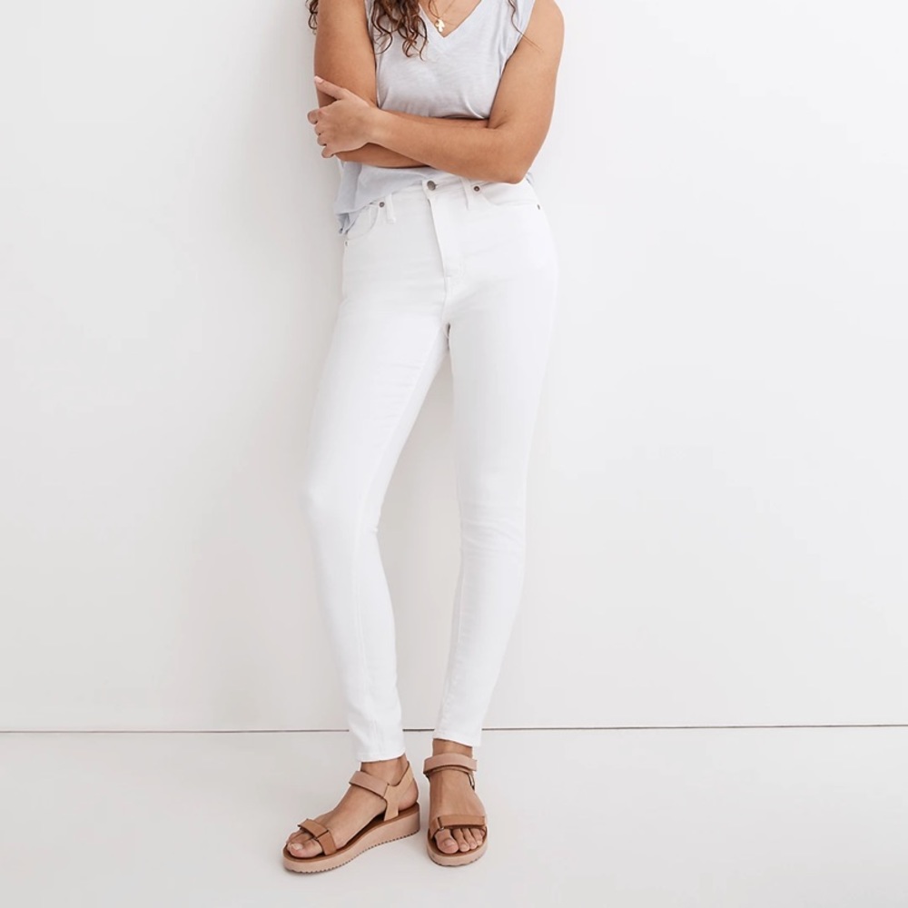Madewell White Skinny Jeans